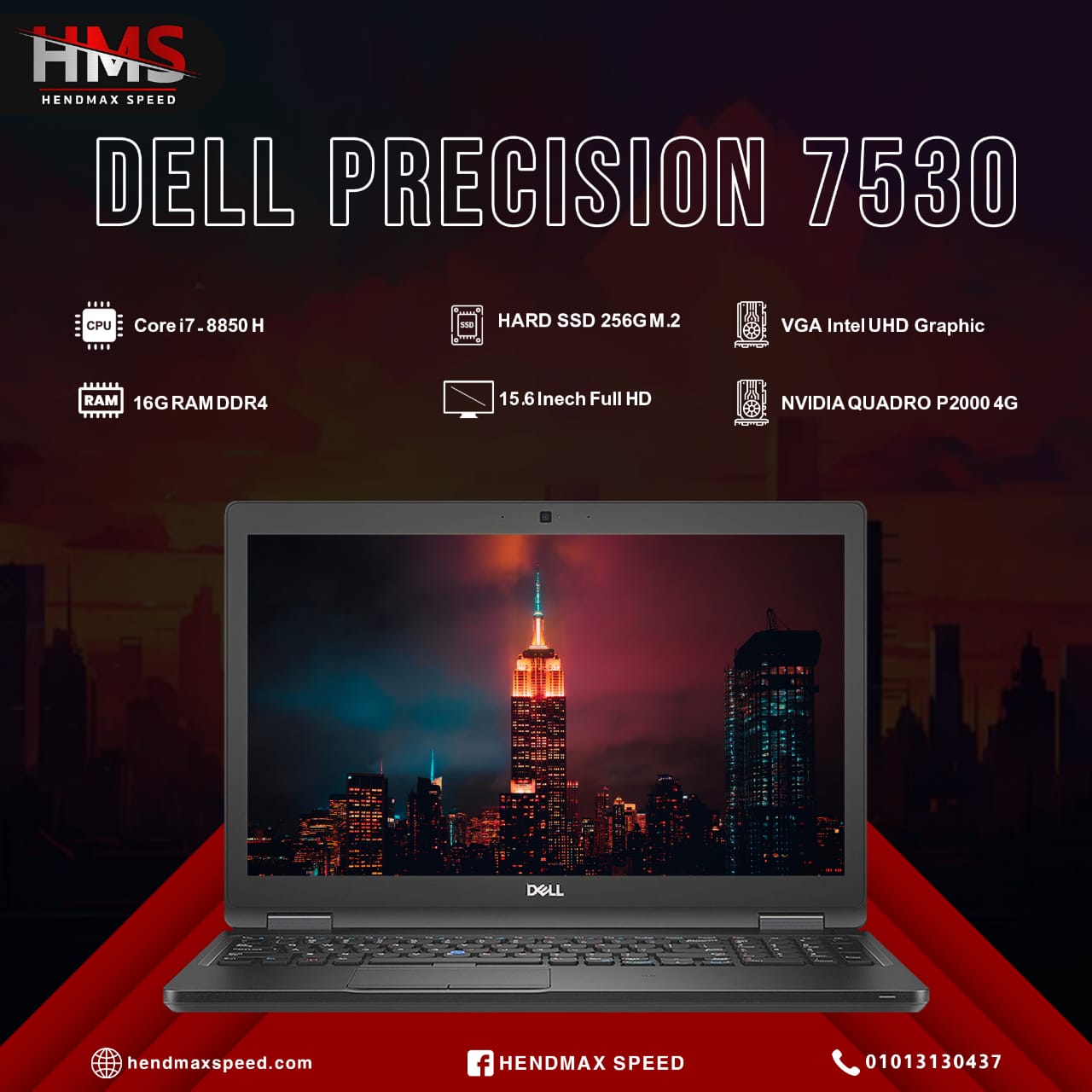 Dell precision 7530 i7 8850 H Ram 16 Hard 512m2 NVIDIA qudro p2000